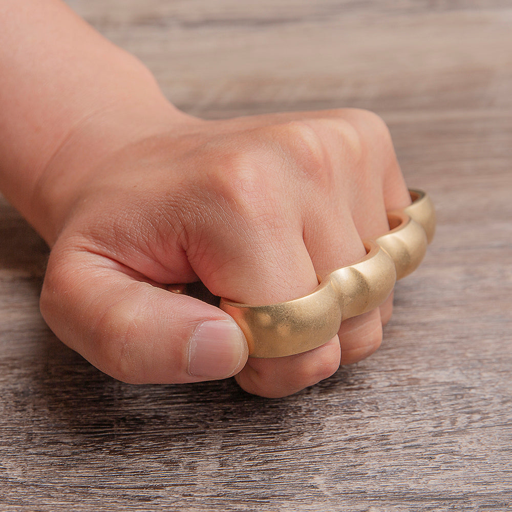 Old American Style Classic Brass Knuckles - Cakra EDC Gadgets Brass Knuckles - Tophatter Daily Deals